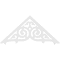 Ekena Millwork Pitch Athens Architectural Grade PVC Gable Pediment, 48"W x 22"H x 1"P (11/12) GPP048X022X100ATH - alternate 3